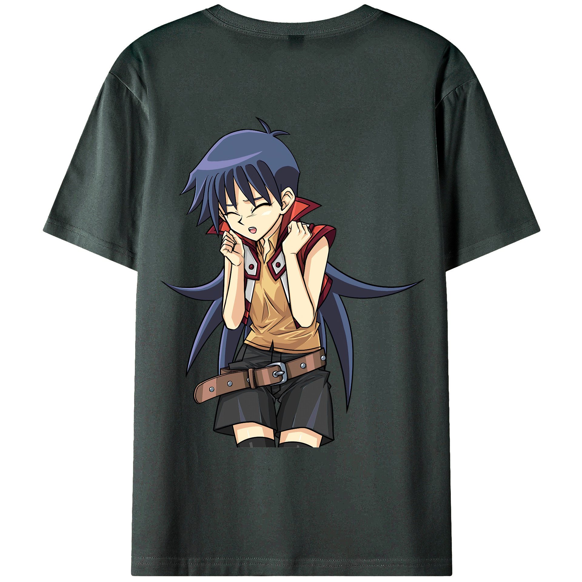 （画像用） 遊☆戯☆王 Yu-Gi-Oh! 綿100％ メンズ半袖Tシャツ（バックプリント） 通気性